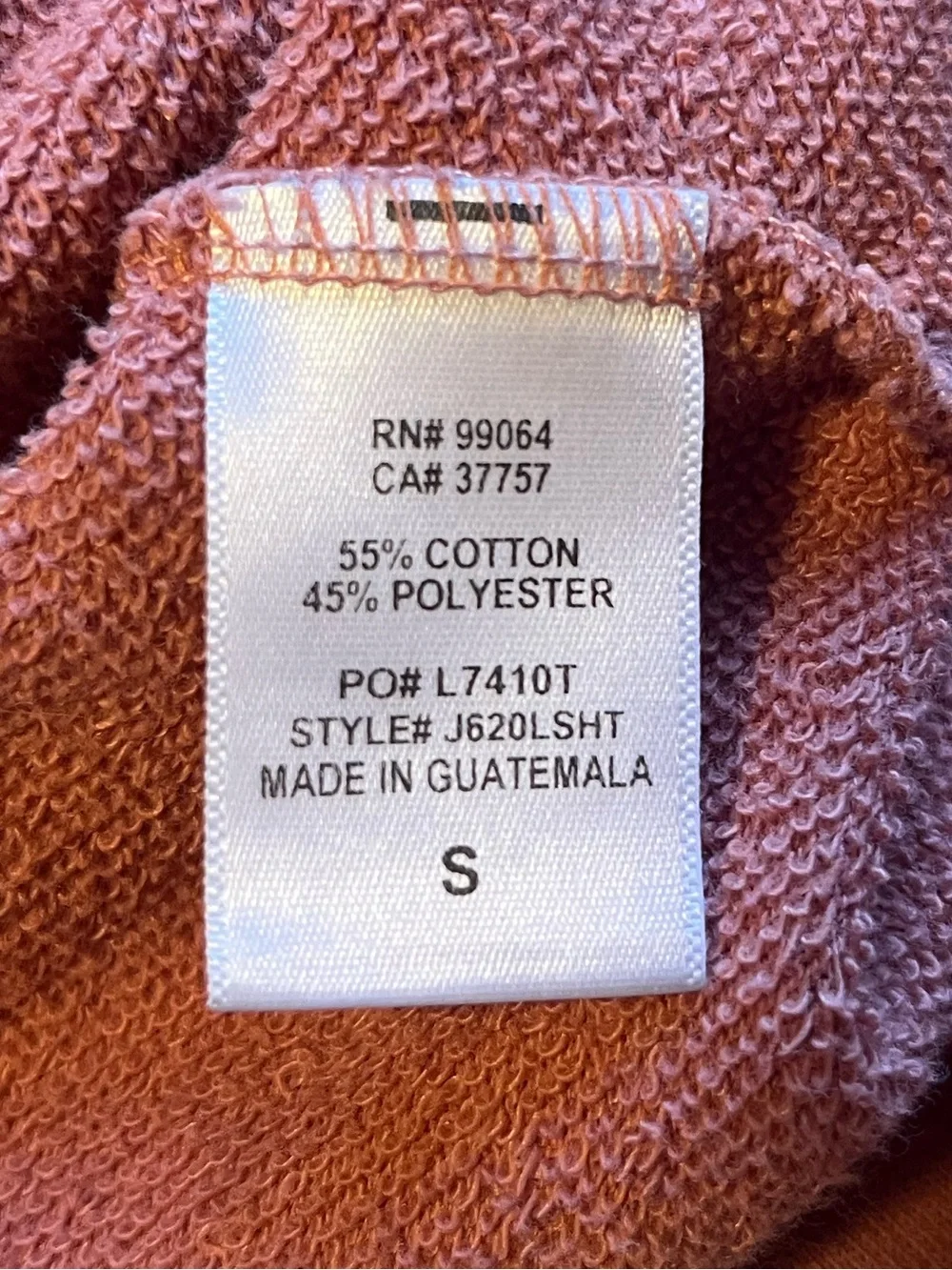 Billabong Rust Hooded Pullover with Sleeve Logo